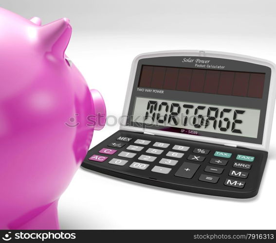 Mortgage Calculator Showing Purchase Of Home Loan