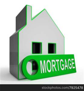 Mortgage House Showing Owing Money For Property
