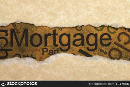 Mortgage torn paper