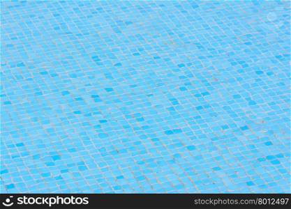 Mosaic floor in swimming pool
