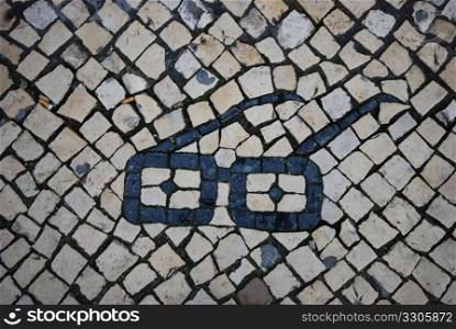 mosaic of optical glasses at the Largo do Rato, Lisbon