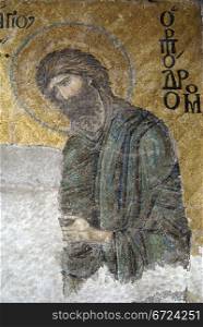 Mosaic on the wall of Hagya Sophya, Turkey