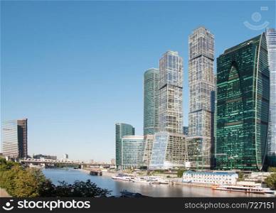 "Moscow International Business Center "Moscow-City" - a business district on Presnenskaya Embankment in Moscow, Russia"