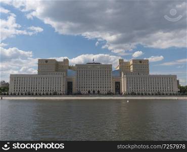 Moscow Main building of the Ministry of Defense of the Russian Federation.. Moscow Main building of the Ministry of Defense of the Russian Federation