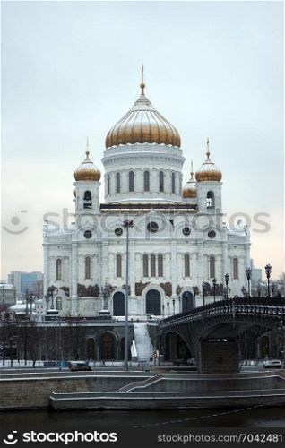 MOSCOW, RUSSIA - 07 DECEMBER 2017 Temple of Christ the Savior