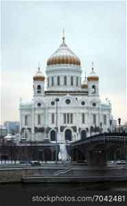 MOSCOW, RUSSIA - 07 DECEMBER 2017 Temple of Christ the Savior