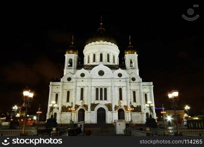 Moscow, Russia-April 18, 2015:Cathedral Of Christ The Savior is the tallest Orthodox Christian Church in the World with height of 103 m (338ft).