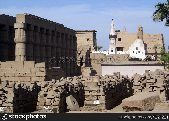 Mosque and Luxor temple in Egypt