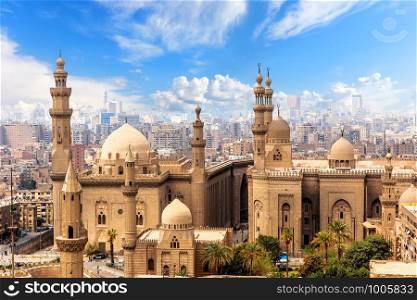 Mosque and Madrasa of Sultan Hasan in Cairo, Egypt.. Mosque and Madrasa of Sultan Hasan in Cairo, Egypt
