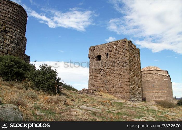Mosque and towers in Assos, Turkey