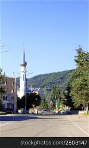 Mosque in the center of the Cherkessk