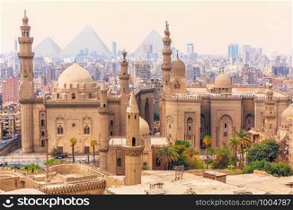 Mosque-Madrassa of Sultan Hassan in the Old city of Cairo, Egypt.. Mosque-Madrassa of Sultan Hassan in the Old city of Cairo, Egypt