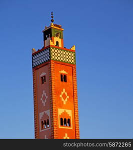 mosque muslim the history symbol in morocco africa minaret religion and blue sky