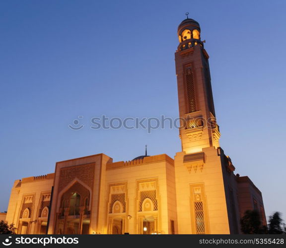 Mosque Night view in Sharjah, United Arab Emirates