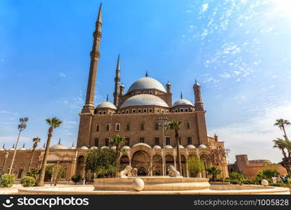 Mosque of Muhammad Ali, Cairo Citadel in Egypt.. Mosque of Muhammad Ali, Cairo Citadel, Egypt