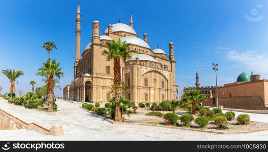 Mosque of Muhammad Ali in the Citadel complex, Cairo, Egypt.. Mosque of Muhammad Ali in the Citadel complex, Cairo, Egypt