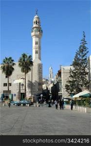 Mosque of Omar (Umar) in Manger Square, Bethlehem in Palestine