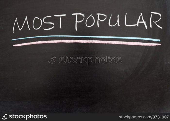 Most popular list drawn on the blackboard