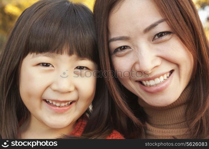 Mother and Daughter autumn Portrait