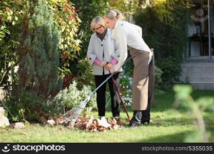 mother and daughter gardening