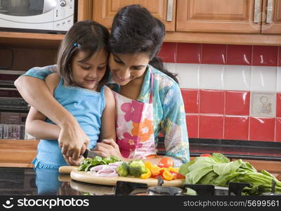 Mother and daughter in the kitchen