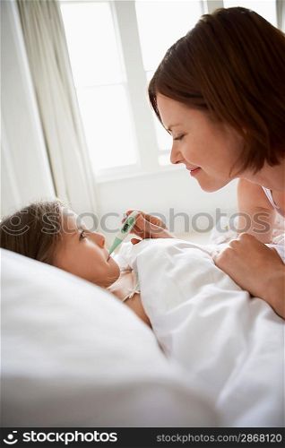 Mother Check Daughter&acute;s Temperature