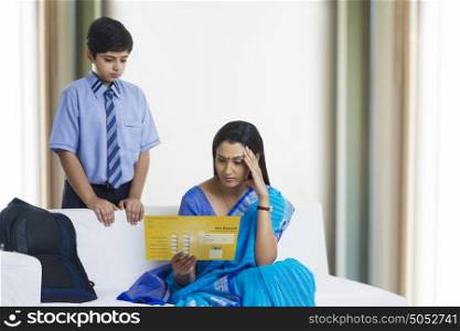 Mother disappointed after looking at report card