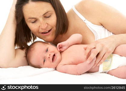 Mother Holding Newborn Baby