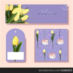 Mother&rsquo;s day gift tags. Spring flower vector illustration. Greeting realistic template, international women&rsquo;s day concepts, modern party design.. Mother&rsquo;s day gift tags. Spring flower vector illustration. Greeting realistic template, international women&rsquo;s day concepts, modern party design
