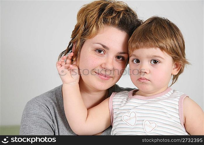 mother with child in room