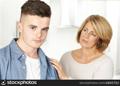 Mother Worried About Unhappy Teenage Son