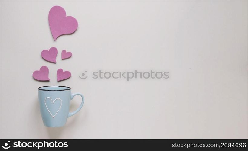 mothers day concept with mug space right