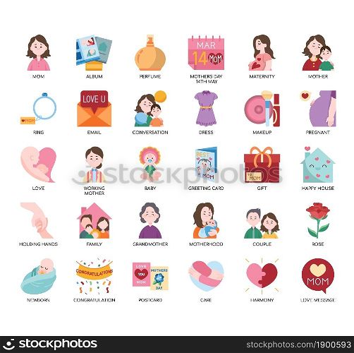 Mothers day, Thin Line and Pixel Perfect Icons