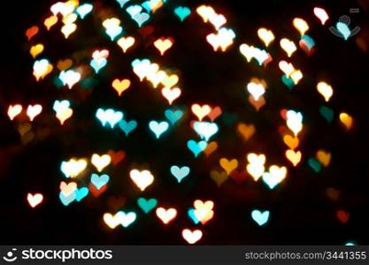 motion colored heart abstract love background