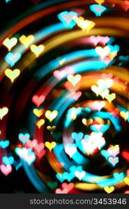 motion colored heart abstract love background