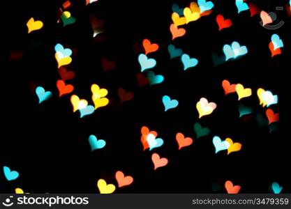 motion colored heart abstract love background