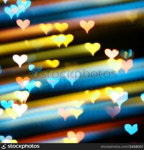 motion colored heart abstract love background