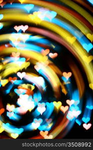 motion colored heart abstract love background