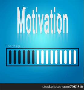 Motivation blue loading bar image with hi-res rendered artwork that could be used for any graphic design.
