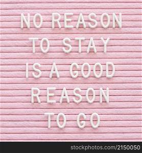 motivational message pink background