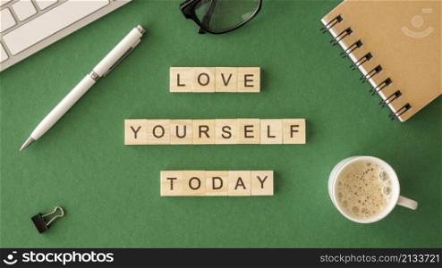 motivational message self love concept v