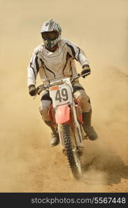 motocross bike in a race representing concept of speed and power in extreme man sport