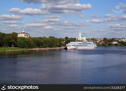 motor ship on quay