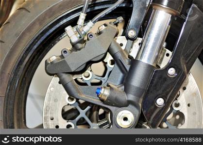 Motorcycle close up