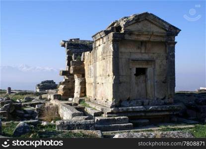 Mount and ruins of Hierapolis, Turkey