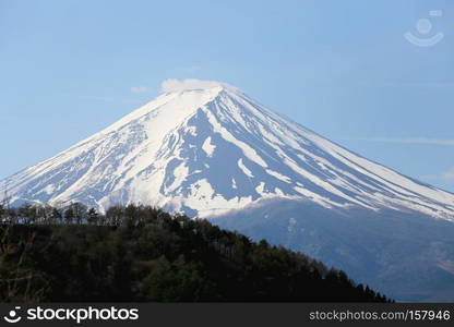 Mount Fuji from Kawaguchiko lake in Japan.