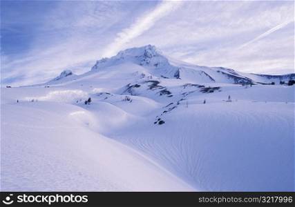 Mount Hood Covered in Snow