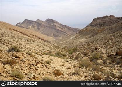 Mount Karbolet in Negev desert in Israel