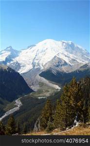 Mount Rainier during summer time