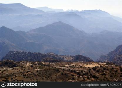 Mountain area in Dana reserve neare Dead sea, Jordan